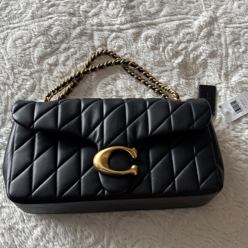 Coach Tabby 33 in Black and Gold